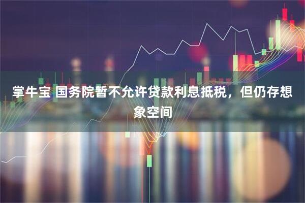 掌牛宝 国务院暂不允许贷款利息抵税，但仍存想象空间